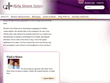 Tablet Screenshot of holyunionsisters.org